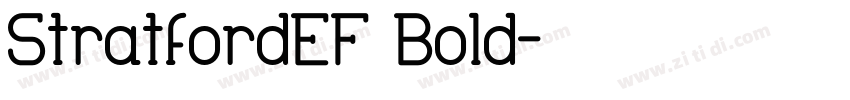 StratfordEF Bold字体转换